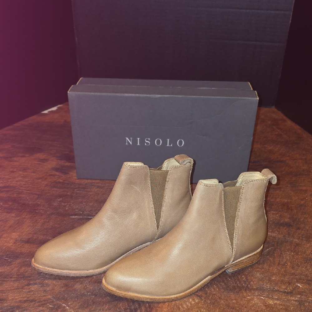 Nisolo Light Brown Leather Ankle Boots With Dustbag